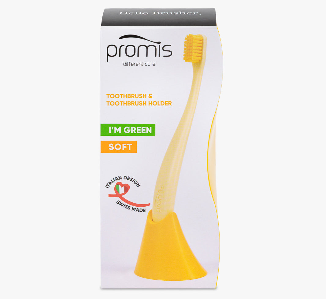 Promis Toothbrush & Holder Combo-pack Yellow