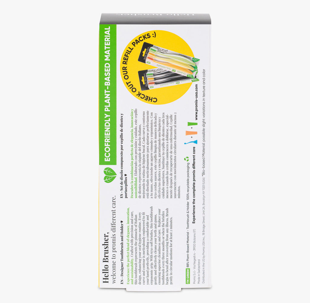 Promis Toothbrush & Holder Combo-pack Yellow
