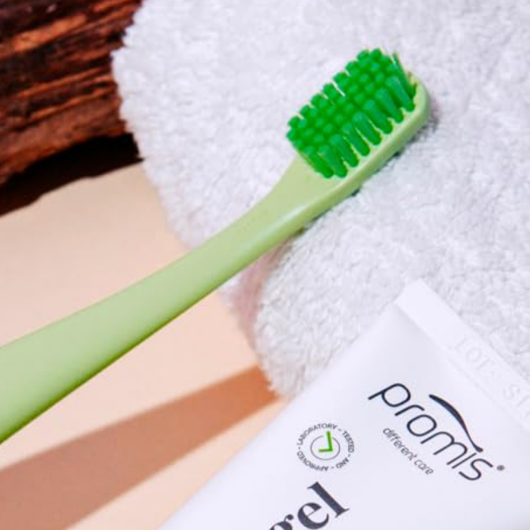 Promis Toothbrush & Holder Combo-pack Green