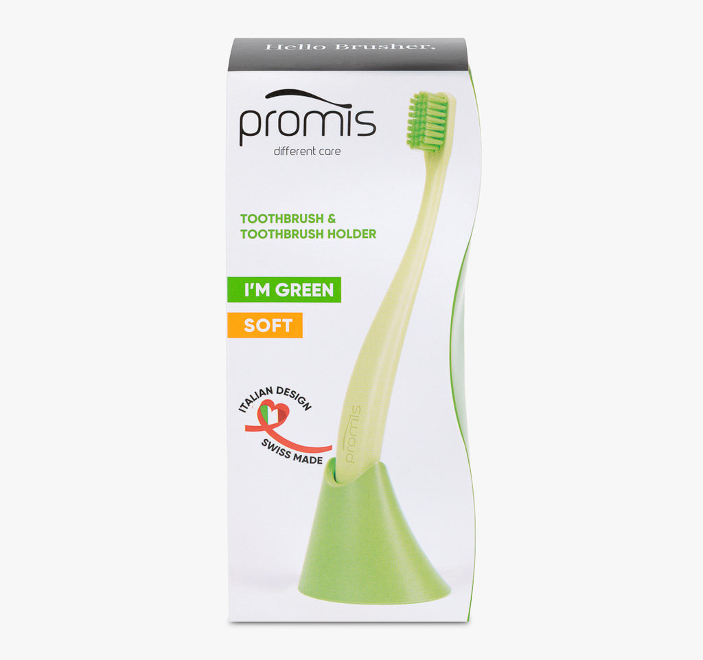 Promis Toothbrush & Holder Combo - Family 4 Pack