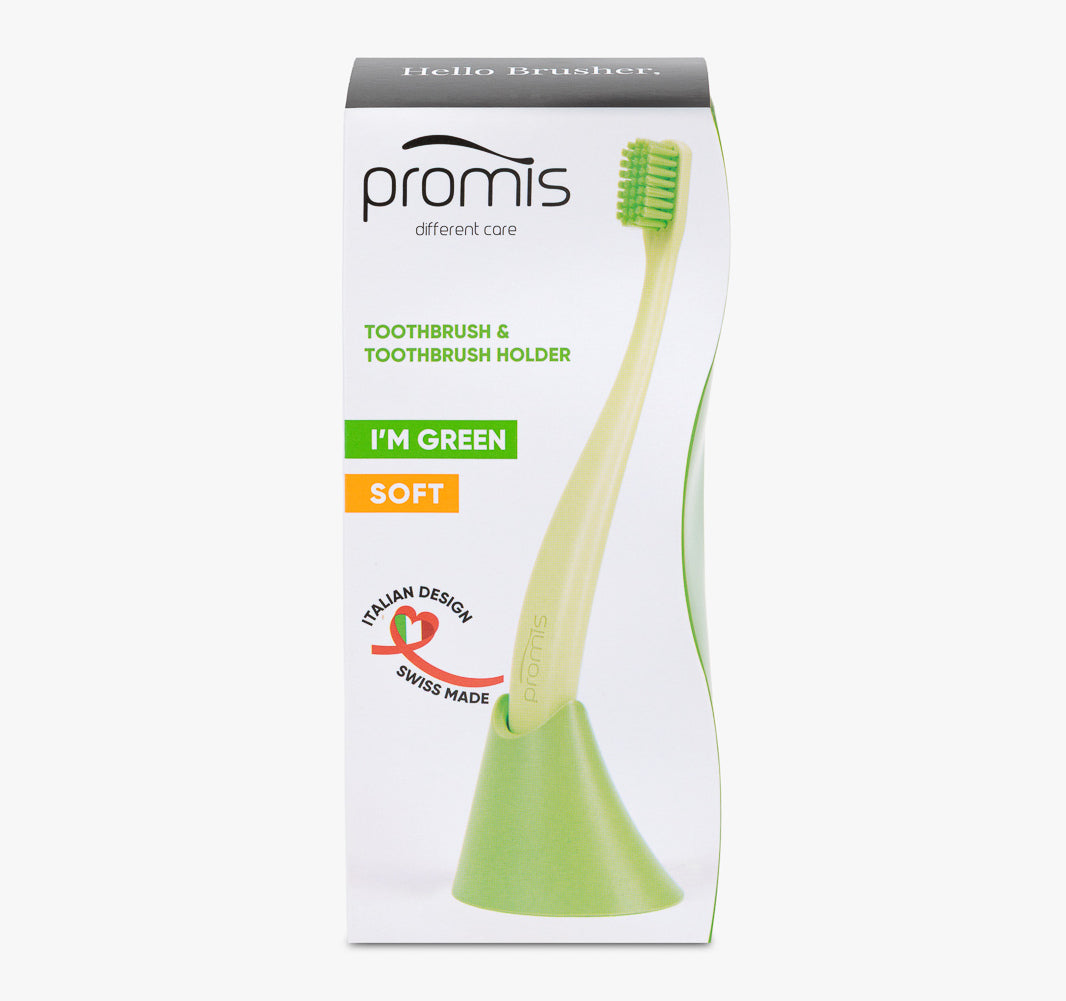 Promis Toothbrush & Holder Combo - Family 4 Pack