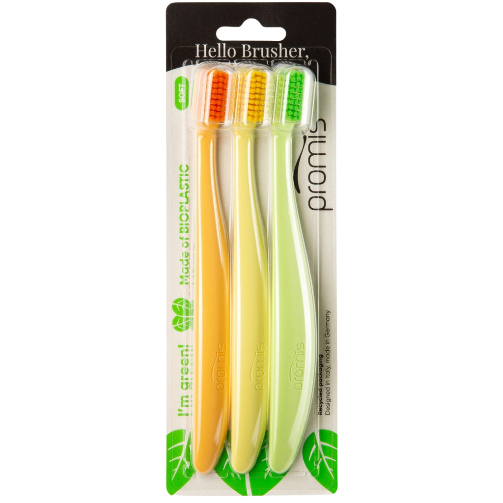 promis toothbrush trio colored soft