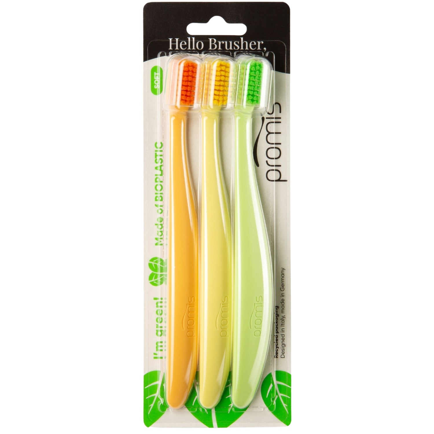 promis toothbrush trio colored soft